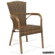 Sillon rattan y aluminio IM8036 cafe nogal