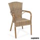 Sillon rattan y aluminio IM8036 moka nogal