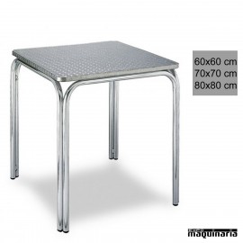 Mesa aluminio cuadrada apilable 3R82AL