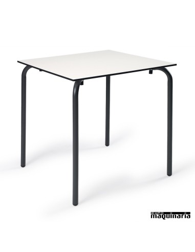 Mesa apilable compact balnco pata redonda negra IM8277CO