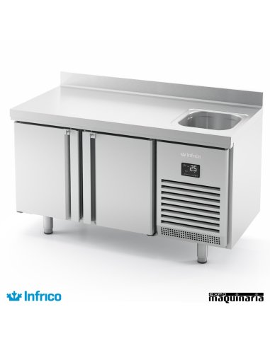 Mesa refrigerada con fregadero (146,8 x 70 cm) BMGN 1470 F
