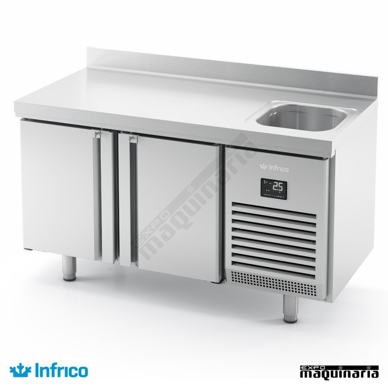 Mesa refrigerada con fregadero (146,8 x 70 cm) BMGN 1470 F