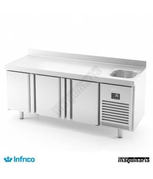 Mesa refrigerada con fregadero (196 x 70 cm) BMGN 1960 F