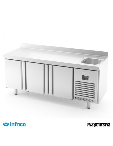 Mesa refrigerada con fregadero (196 x 70 cm) BMGN 1960 F