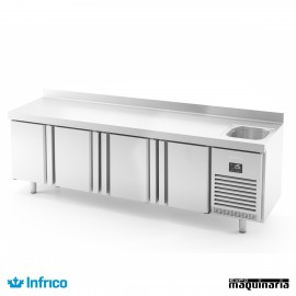 Mesa refrigerada con fregadero (245,2 x 70 cm) BMGN2450F