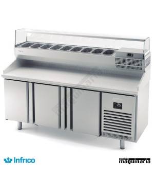Mesa refrigerada pizzas (198 x 70 cm) INMPG1980