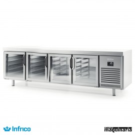 Mesa pasteleria puerta cristal (275,2x80 cm) MR2750CR