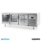 Mesa refrigerada pasteleria Central-cristal (218,5x80 cm) MR2190PDCR