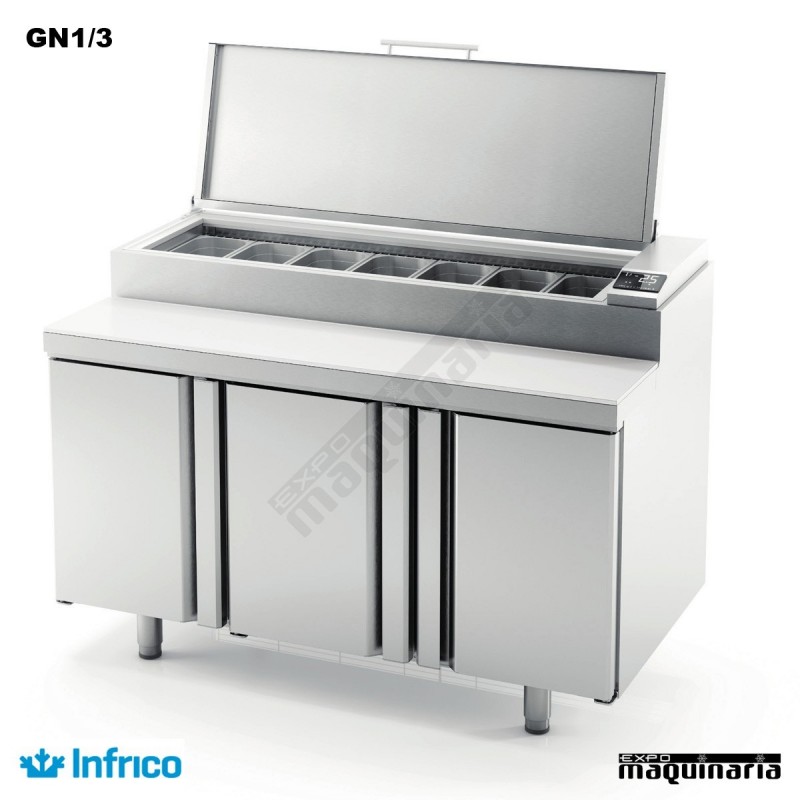 Mesa refrigerada para ensaladas (147 x 80 cm) MEV1500