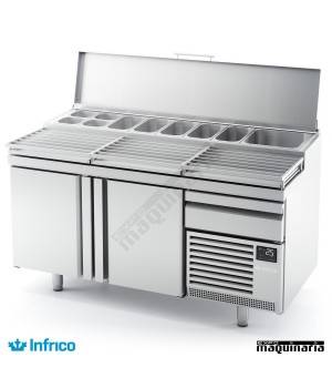 Mesa refrigerada para pizzas "LUCENA" (169,3 x 80 cm)