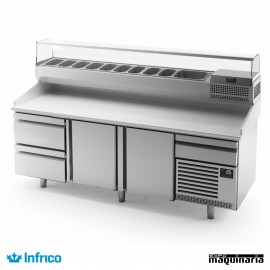 Mesa refrigerada para pizzas (230,5 x 80 cm) MP 2300 CN