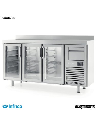 Mesa refrigerada alta puerta cristal(1960 x 600 cm) FMPP 2000 CR
