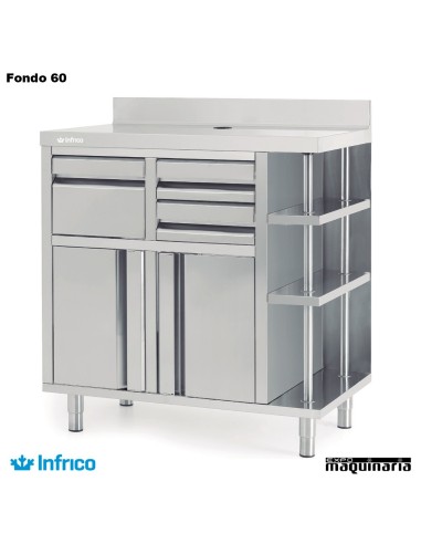 Mueble Cafetero Inoxidable INMCAF 1000 CI