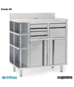 Mueble Cafetero Inoxidable IN MCAF 1000 CD