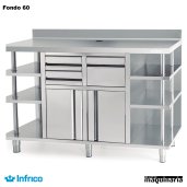 Mueble Cafetero Inoxidable  Infrico MCAF 2000 perfil