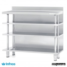 Estantería Tras-barra acero inox. ME 30/1500