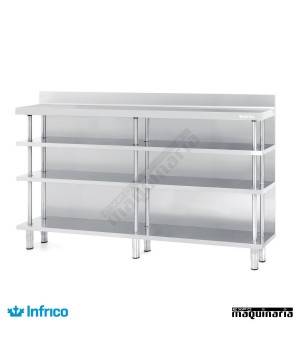  Estantería Tras-barra acero inox. ME 30/2000