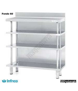  Estantería Tras-barra acero inox. ME 60/1000