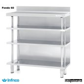  Estantería Tras-barra acero inox. ME 60/1000