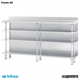 Estantería Tras-barra acero inox. ME 60/2500