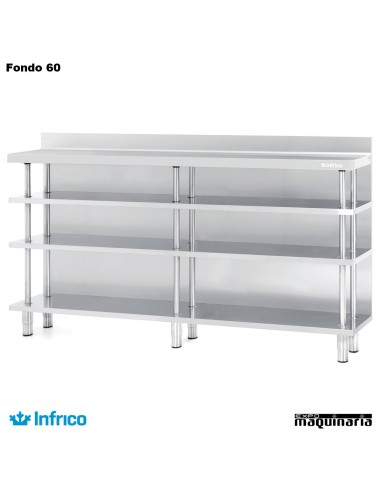  Estantería Tras-barra acero inox. ME 60/2500