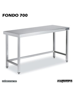 Mesa Acero Inoxidable Central Ancho 70 sin estante 2