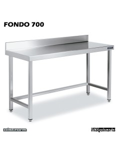 Mesa Acero Inoxidable Mural Ancho 700 sin estante 2