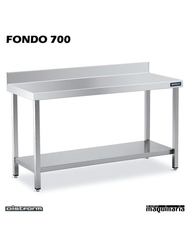 Mesa Acero Inoxidable Mural Ancho 700