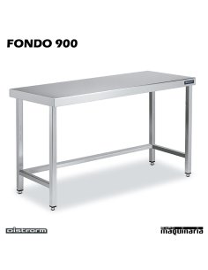 Mesa Acero Inoxidable Central FONDO 900 marco refuerzo 2