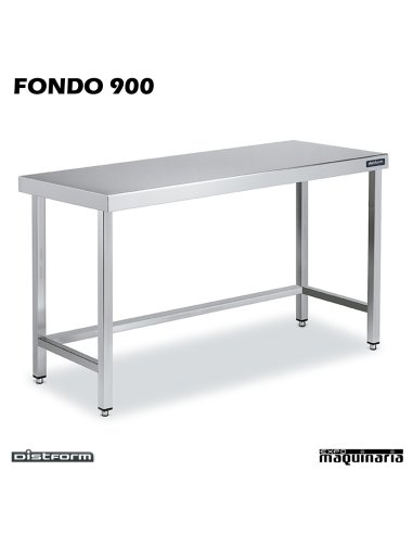 Mesa Acero Inoxidable Central FONDO 900 marco refuerzo