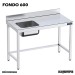 Mesa Inox. Chef  cubeta izquierda sin estante fondo 600