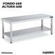 Mesa Acero Inoxidable Altura 600 Central Ancho 600