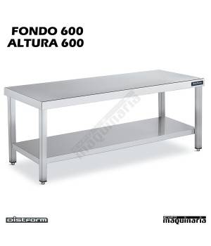 Mesa CENTRAL BAJA Fondo 60 CON ESTANTE