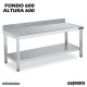 Mesa Acero Inoxidable Altura 600 Mural Ancho 600