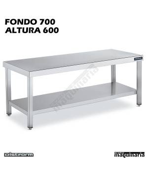 Mesa Acero Inoxidable Altura 600 Central Ancho 700