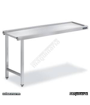 Mesa acero inox. estante Entrada/Salida central de Lavavajillas