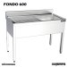Fregadero  acero inox. con bastidor Una Cubeta y escurridor Fondo 600