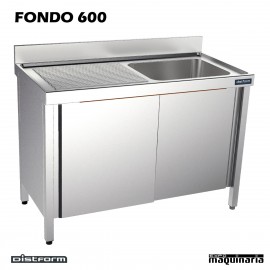 Fregadero con mueble inox 1 cubeta, 1 escurridor