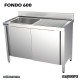 Fregadero acero inox. escurridor derecha Fondo 600