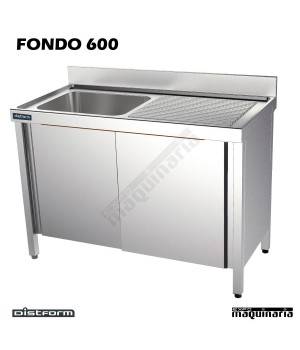 Fregadero acero inox. escurridor derecha Fondo 600
