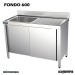 Fregadero  acero inox. escurridor derecha Fondo 600