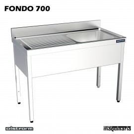 Fregadero inox. con bastidor Una Cubeta y escurridor