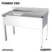 Fregadero  acero inox. con bastidor Una Cubeta y escurridor Fondo 700
