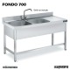 Fregadero inox. con bastidor 2 Cubetas y escurridor