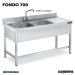 Fregadero inox. con bastidor 2 Cubetas y escurridor