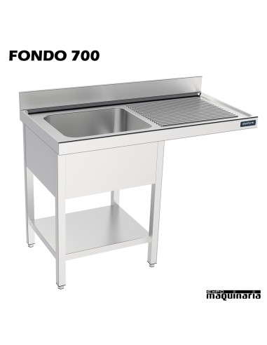 Fregadero y bastidor, con espacio para el lavavajillas (fondo 600)