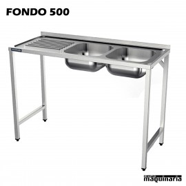 Fregadero inox. con bastidor 2 Cubeta y escurridor