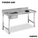 Mesa con Fregadero inox, bastidor, aro de desbarazado y escurridor, sin espacio de lavavajillas