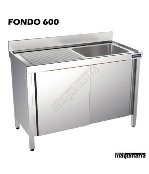 Fregadero con mueble 1 cubeta y escurridor 120x60
