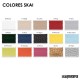 Taburete para interior 5R51TA tapizado colores skai
